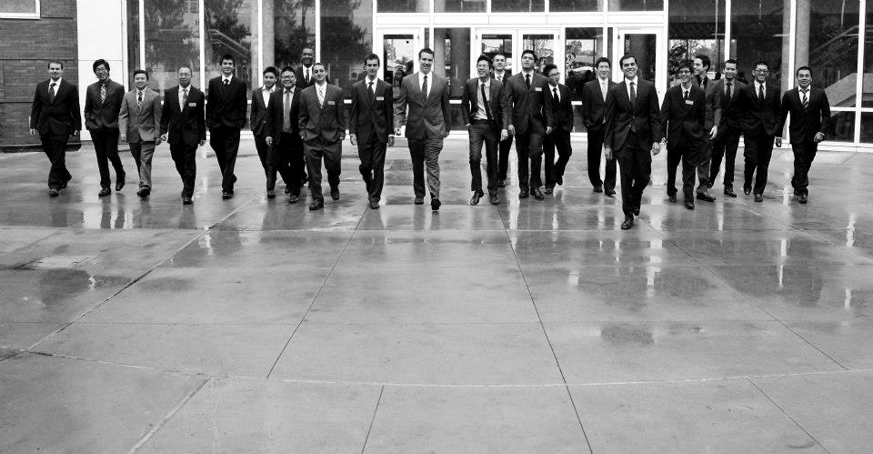 CSUF Accounting Society members walking together at Meet the Firms